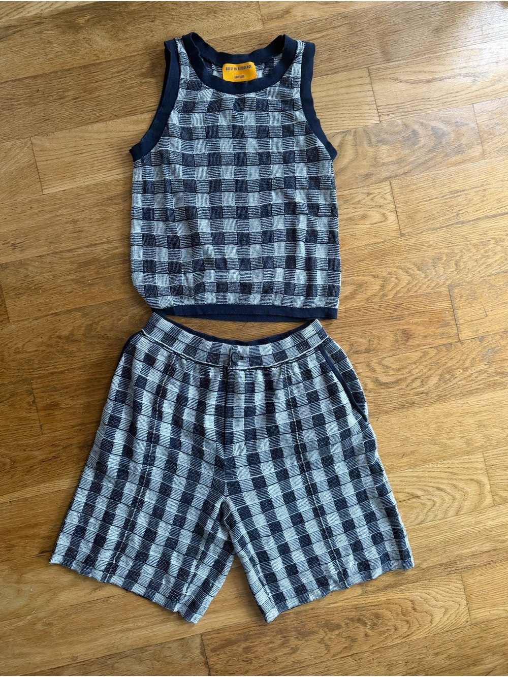 Guest In Residence Navy Gingham Set - Picture 2 of 5